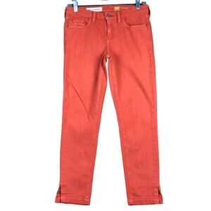 Pilcro and the Letterpress Womens Jeans Orange Fit Capri Cropped Cotton Blend 26